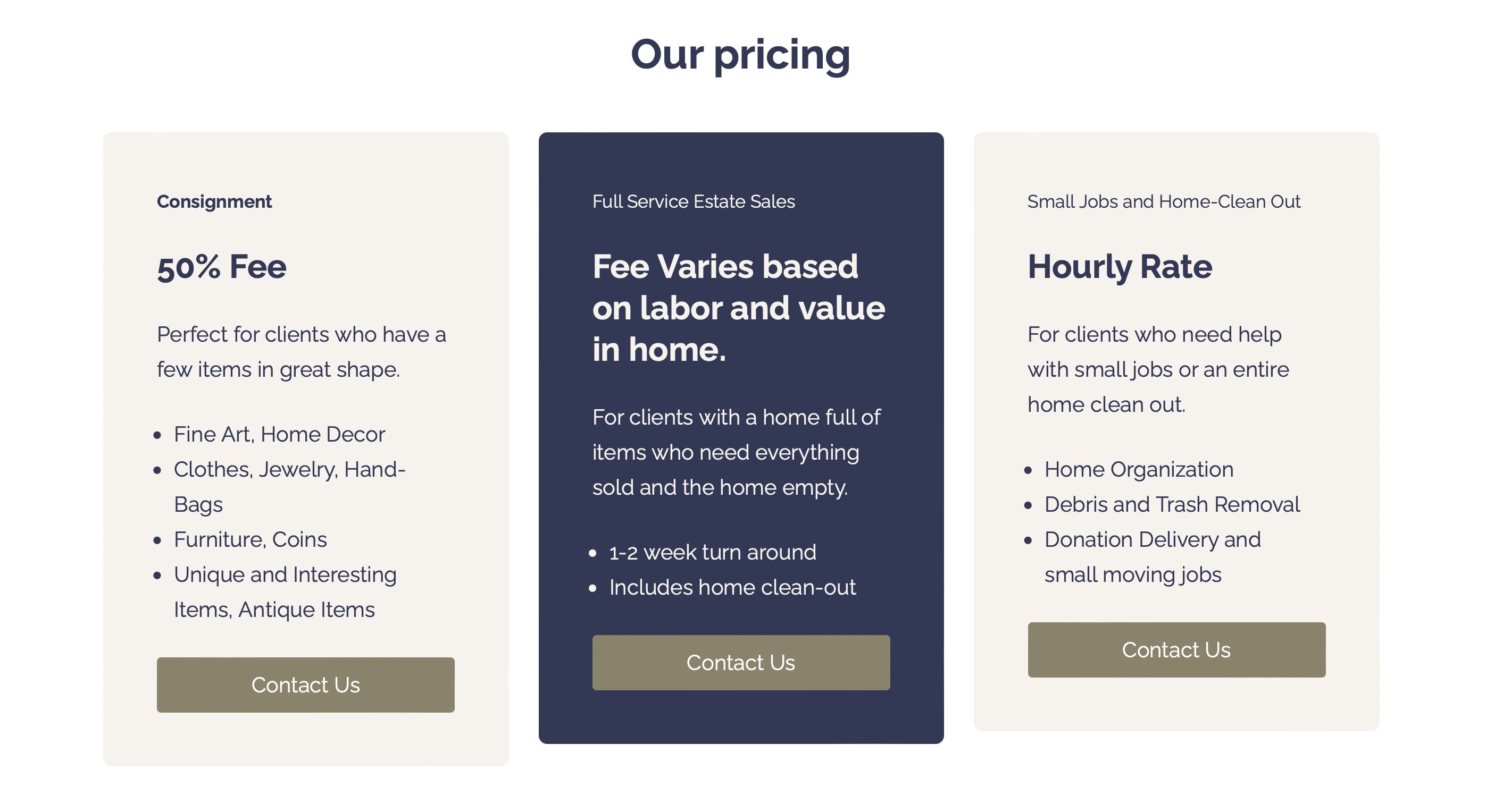 Pricing Armstrong Estate Sales